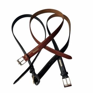 Lot Of 3 Ralph Lauren Women’s Size M Genuine Leather Belt Brown Black